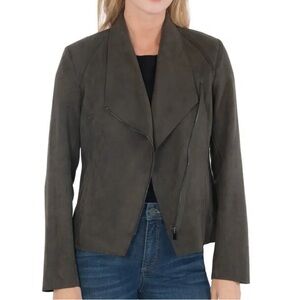 Kut From the Kloth Carina Faux Suede Jacket Size Large Dark Olive